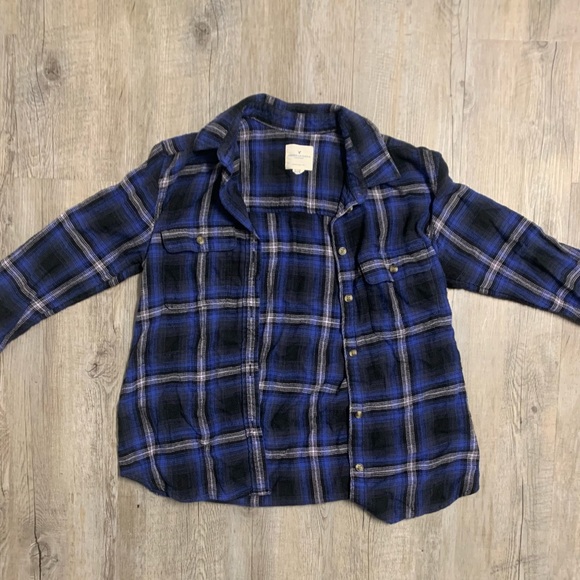 American Eagle Oversized Plaid Shirt - Picture 4 of 5